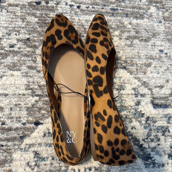 New York & Company Women's Leopard Print Flats - Picture 2 of 6